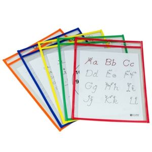 Erase Pockets of 5-pack w/ Dry Erase Markers